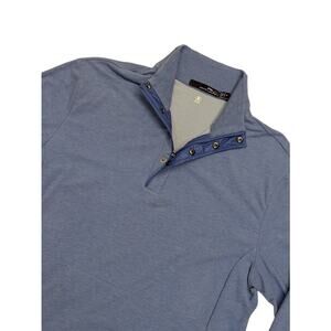 RLX Ralph Lauren Mens Size M Performance Quarter Zip Button Shirt  Blue